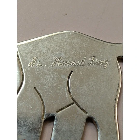 Solid Brass Dog Keychain Fobs Key Chain Dog Keychain Jr hound Dog Jewelry - Picture 2 of 2